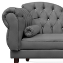 Ver imagem 2 de Recamier Divã Juliana 185cm com Strass - Direita Suede: Cinza