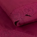 Ver imagem 2 de Jogo Cama Solteiro Cherry Bordado Inglês 3pç 100% Poliéster - Bordo