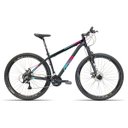 Ver imagem 1 de Bicicleta Aro 29 TSW Rava 27V Kit Shimano Acera Freio Hidráulico Suspensão Preto com Azul 19
