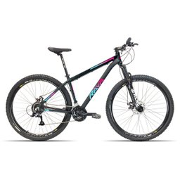 Bicicleta Aro 29 TSW Rava 27V Kit Shimano Acera Freio Hidráulico Suspensão Preto com Azul 19 - 1 Bicicleta Aro 29 TSW Rava 27V Kit Shimano Acera Freio Hidráulico Suspensão Preto com Azul 19 - 1