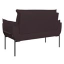 Ver imagem 4 de Poltrona Sofá Luxo Base Metal Preto Recepção Escritório Cor:cinza