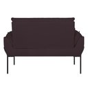 Ver imagem 5 de Poltrona Sofá Luxo Base Metal Preto Recepção Escritório Cor:cinza