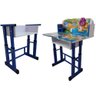 MESA INFANTIL AJUSTAVEL MESINHA DE ESTUDO COM CADEIRA KIT BANCADA DIDATICA PARA CRIANÇAS AZUL - 2