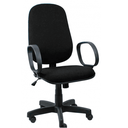 Ver imagem 1 de Cadeira Escritório Presidente Slin - Tecido Poliester:preto