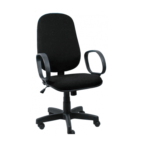 Cadeira Escritório Presidente Slin - Tecido Poliester:preto