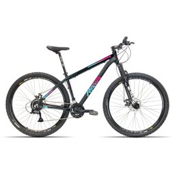 Bicicleta Aro 29 TSW Rava 27V Kit Shimano Altus Freio Hidráulico Suspensão Preto com Azul 19 - 1