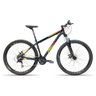 Bicicleta Aro 29 TSW Rava 24V Cambio Acera K7 Freio Hidráulico Suspensão Trava Preto com Amarelo 19 - 1