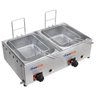 Fritadeira Industrial Inox à Gás 2 Cubas 5 Litros com Cesto - 1