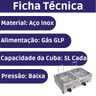Fritadeira Industrial Inox à Gás 2 Cubas 5 Litros com Cesto - 2