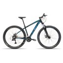 Ver imagem 1 de Bicicleta Aro 29 KSW 27V Kit Shimano Altus Freio Hidráulico Suspensão Trava Preto com Azul 17