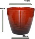 Ver imagem 1 de Vaso para Plantas Grande Decorativo Sala Jardim Alto Brilho e Leve 40cm (liso/terracota)