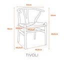 Ver imagem 3 de Conjunto 2 Cadeiras Minimalistas em Madeira Tivoli Fratini