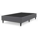 Ver imagem 2 de Cama Base Box Solteiro em Veludo Premium Design Moderno Luxo:cinza