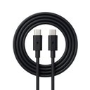 Ver imagem 1 de Cabo Mdm USB Tipo C Turbo Carregamento Rápido 1m Bivolt Preto