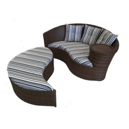 Chaise Dubai, Cadeira Grande, Vime, Bacia, Orbit, Fibra Sintética, para Area Externa, Varanda - 1