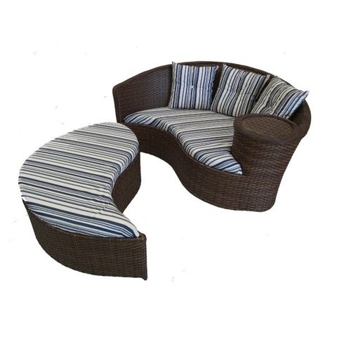 Chaise Dubai, Cadeira Grande, Vime, Bacia, Orbit, Fibra Sintética, para Area Externa, Varanda