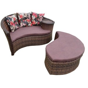 Chaise Dubai, Cadeira Grande, Vime, Bacia, Orbit, Fibra Sintética, para Area Externa, Varanda