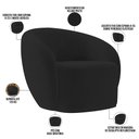 Ver imagem 4 de Kit 02 Poltronas Decorativas para Sala de Estar Living Gliese K01 Veludo Preto - Lyam Decor