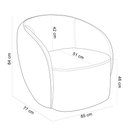 Ver imagem 5 de Kit 02 Poltronas Decorativas para Sala de Estar Living Gliese K01 Veludo Preto - Lyam Decor