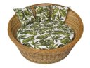 Ver imagem 1 de Poltrona Chaise Cor Fibra Natural Tecido Zimbros Verde Karsten