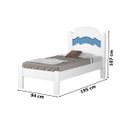 Ver imagem 3 de Cama Iris Solteiro Branco/Rosa/Azul – VJ Móveis