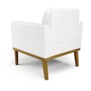 Ver imagem 5 de Kit 2 Poltronas Base de Madeira Fixa Castanho Marisa Corano D03 - D'Rossi Branco