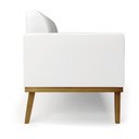 Ver imagem 6 de Kit 2 Poltronas Base de Madeira Fixa Castanho Marisa Corano D03 - D'Rossi Branco