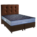 Ver imagem 1 de Cama + Box Marrom e Colchão Molas Ensacadas Queen - Petrus Paropas + Cabeceira