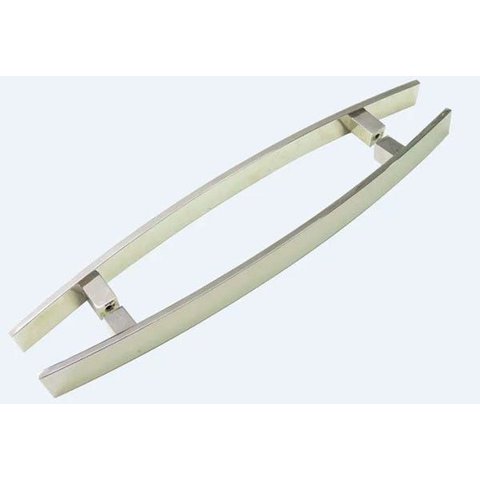 Puxador de Porta Inox Sobrepor Italy Line Df 925 - 400 Mm Escovado