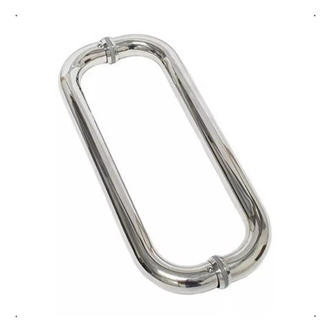 Puxador Alça Porta Portão Blindex Box Oval C Inox 304 30cm