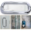 Ver imagem 3 de Puxador Alça Porta Portão Blindex Box Oval C Inox 304 30cm