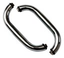 Ver imagem 4 de Puxador Alça Porta Portão Blindex Box Oval C Inox 304 30cm
