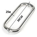 Ver imagem 2 de Puxador Alça Porta Portão Blindex Box Oval C Inox 304 30cm