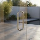 Ver imagem 5 de Puxador Alça Porta Portão Blindex Box Oval C Inox 304 30cm