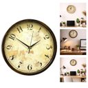 Ver imagem 1 de Relogio de Parede Estilo Madeira Redodndo Vintage Retro Rustico Envelhecido Decorativo Sala Escritor