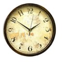 Ver imagem 2 de Relogio de Parede Estilo Madeira Redodndo Vintage Retro Rustico Envelhecido Decorativo Sala Escritor