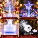 Ver imagem 3 de Árvore de Natal Mini Fibra Óptica LED 14cm Enfeite de Mesa