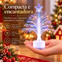 Ver imagem 5 de Árvore de Natal Mini Fibra Óptica LED 14cm Enfeite de Mesa