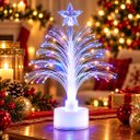 Ver imagem 4 de Árvore de Natal Mini Fibra Óptica LED 14cm Enfeite de Mesa