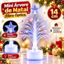 Ver imagem 2 de Árvore de Natal Mini Fibra Óptica LED 14cm Enfeite de Mesa