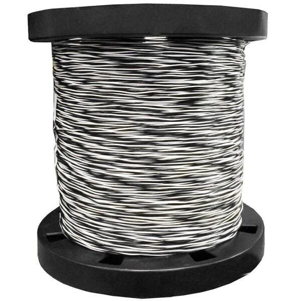Fio Jumper 2x0,5mm rolo com 500 metros (Branco/Preto) - 1