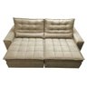 Sofá Retrátil e Reclinável com Molas Ensacadas Cama Inbox Gold 2,12M Tecido Suede Velusoft Bege - 5