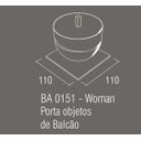 Ver imagem 2 de Porta Objetos Bancada Zamac/acrílico Zen Woman - Branco com Cromo