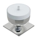 Ver imagem 1 de Porta Objetos Bancada Zamac/acrílico Zen Woman - Branco com Cromo