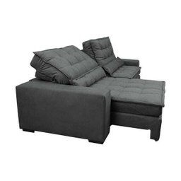 Sofá Retrátil e Reclinável com Molas Ensacadas Cama Inbox Gold 2,12M Tecido Suede Velusoft Cinza - 7 Sofá Retrátil e Reclinável com Molas Ensacadas Cama Inbox Gold 2,12M Tecido Suede Velusoft Cinza - 7