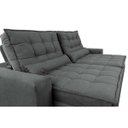 Ver imagem 4 de Sofá Retrátil e Reclinável com Molas Ensacadas Cama Inbox Gold 2,12M Tecido Suede Velusoft Cinza