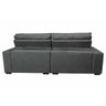 Sofá Retrátil e Reclinável com Molas Ensacadas Cama Inbox Gold 2,12M Tecido Suede Velusoft Cinza - 6