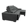 Sofá Retrátil e Reclinável com Molas Ensacadas Cama Inbox Gold 2,12M Tecido Suede Velusoft Cinza - 8