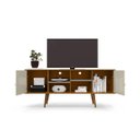Ver imagem 2 de Rack para Sala Tv de até 60" com 2 Portas e 4 Nichos Cumarú com Off White - Estrela - Patrimar