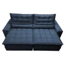 Ver imagem 5 de Sofá Retrátil e Reclinável com Molas Ensacadas Cama Inbox Gold 2,32M Tecido Suede Velusoft Azul